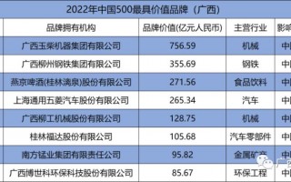 广西培育了一批知名工业品牌，广西培育了一批知名品牌